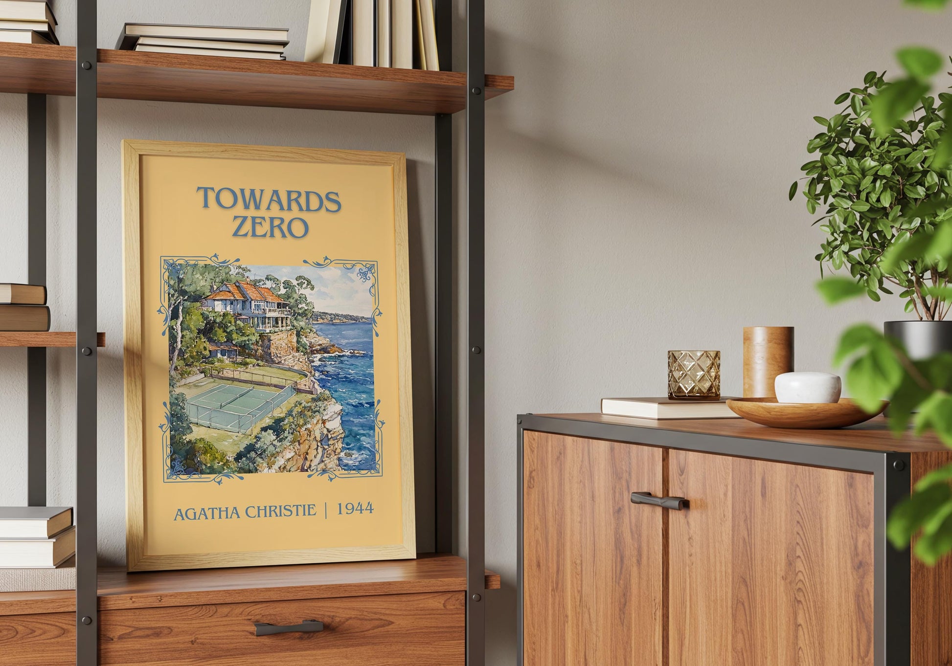 Towards Zero by Agatha Christie High Quality Poster Print. Free Delivery Wall Art-Author & Blurb Book/Novel Minimalist Art Gift