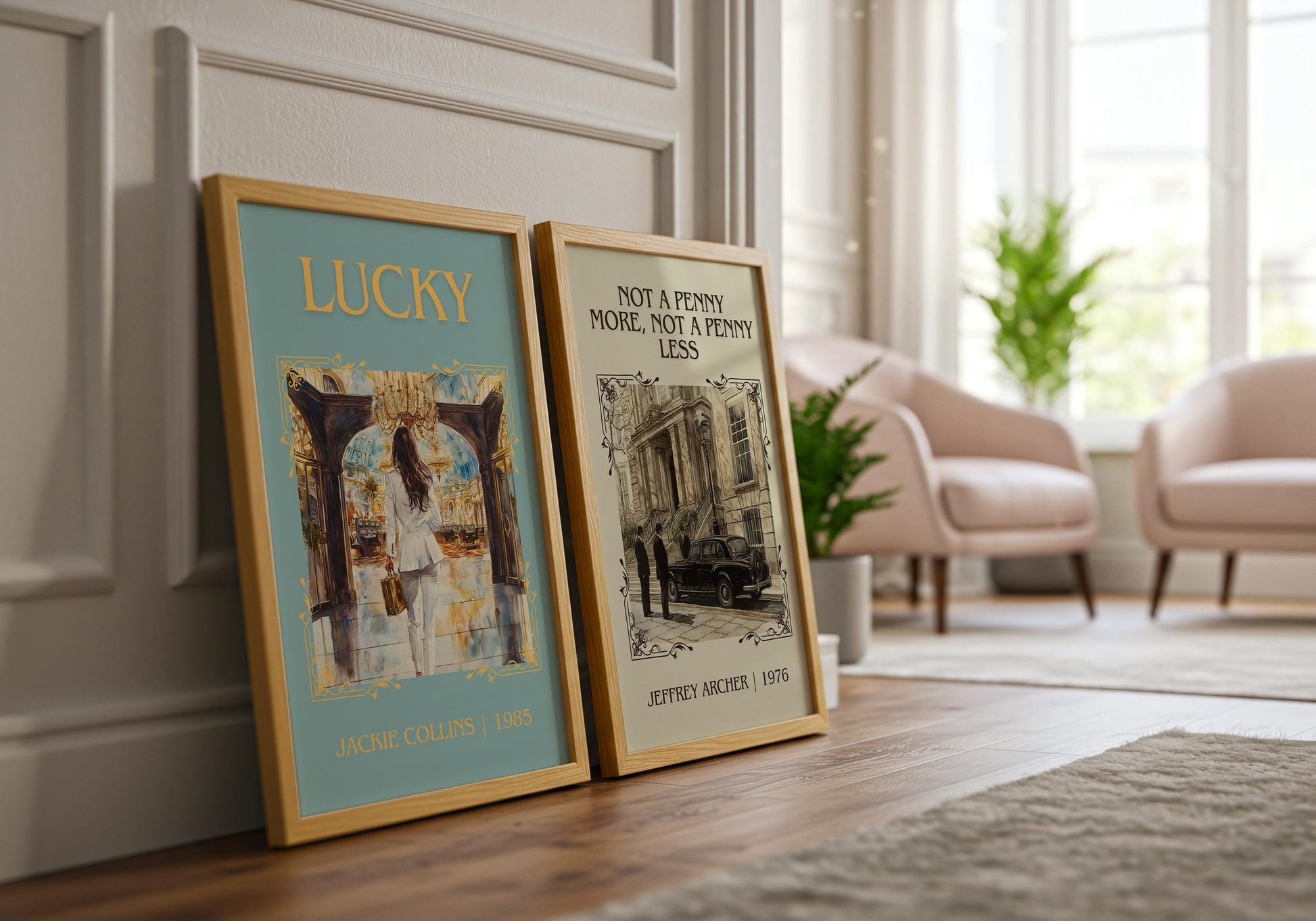 Not A Penny More, Not A Penny Less by Jeffrey Archer High Quality Poster Print. Free Delivery Wall Art-Author&Blurb Book Minimalist Home