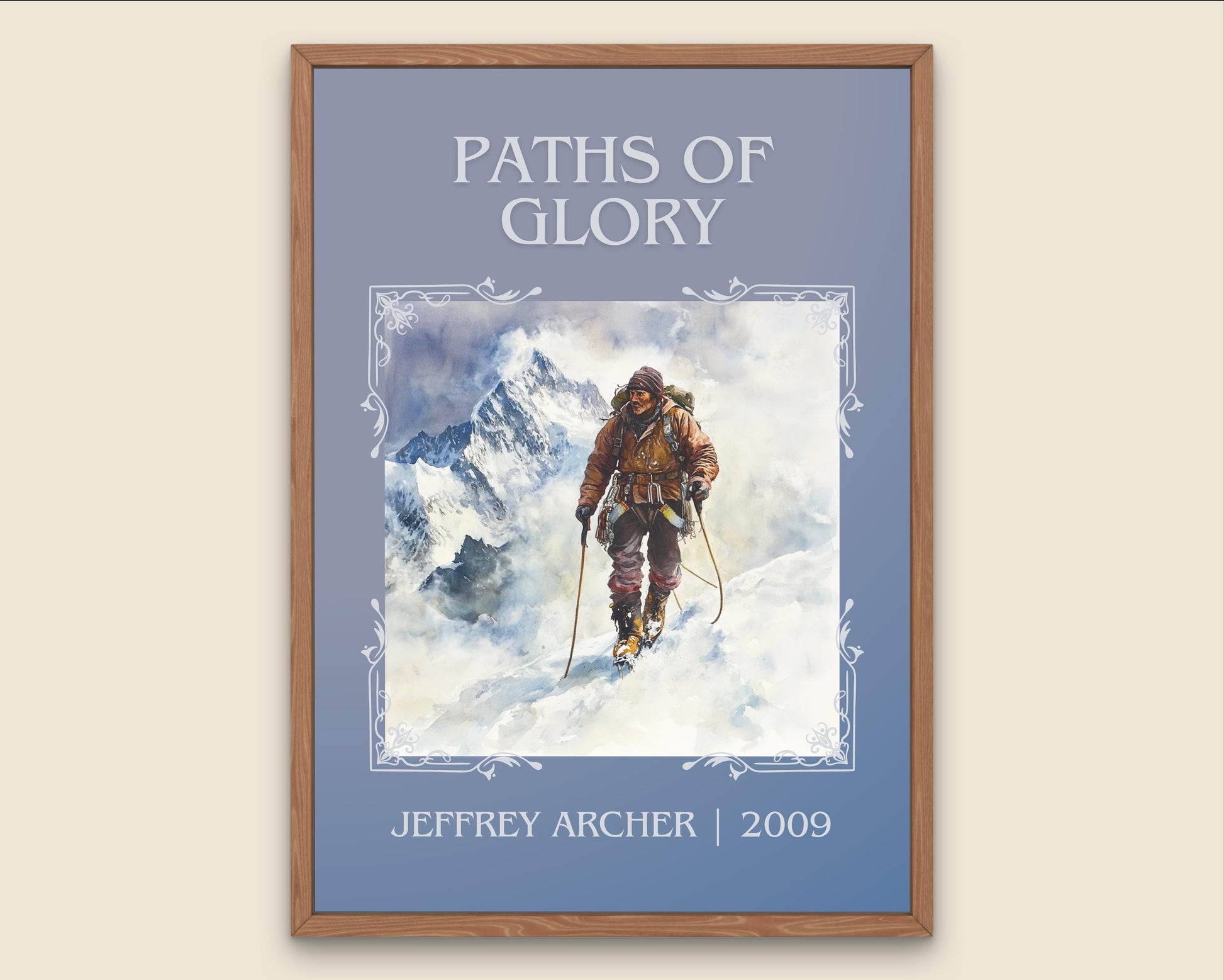 Paths Of Glory by Jeffrey Archer High Quality Poster Print. Free Delivery Wall Art. Author & Blurb Book/Novel Minimalist Gift Nook Library