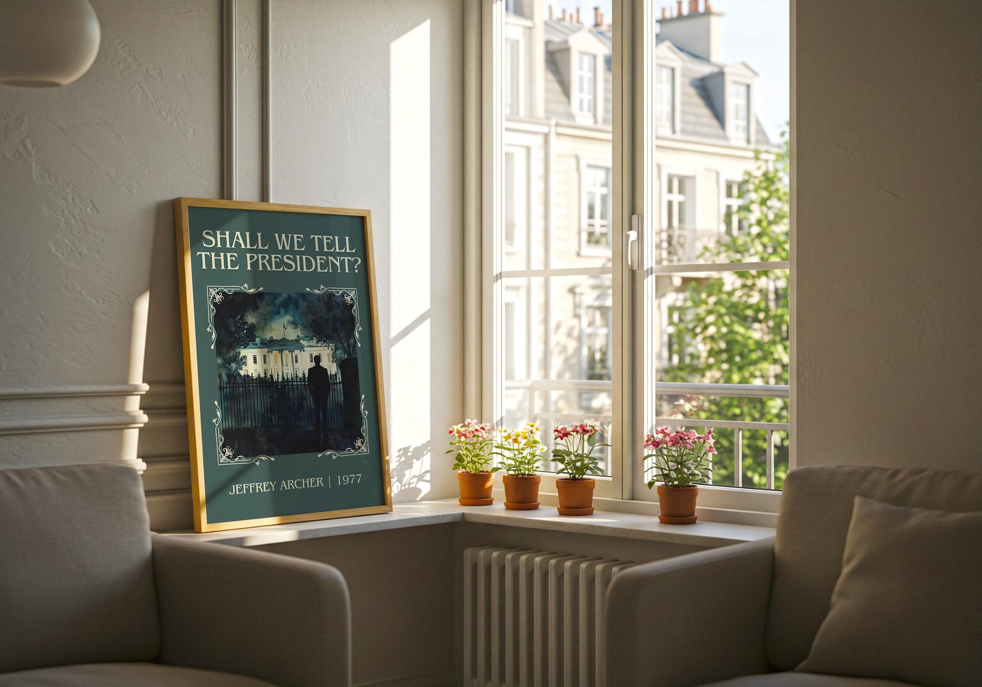 Shall We Tell The President by Jeffrey Archer High Quality Poster Print. Free Delivery Wall Art. Author & Blurb Book/Novel Minimalist Gift