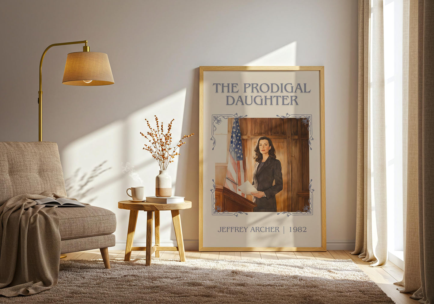 The Prodigal Daughter by Jeffrey Archer High Quality Poster Print-Free Delivery Wall Art. Author & Blurb Book/Novel Minimalist Gift Library