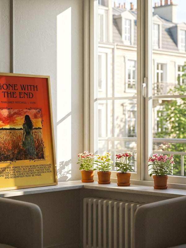 Gone with the Wind minimalist poster paper finish options – matte satin gloss