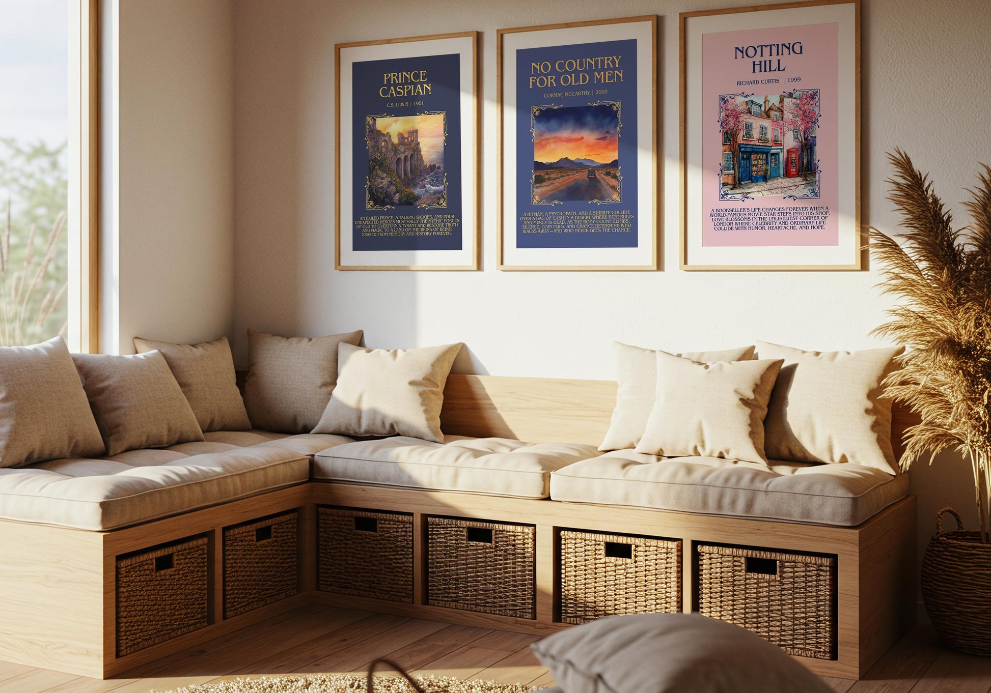 Notting Hill by Richard Curtis Descriptive, High Quality Poster Print.Free Delivery Wall Art. Author&Blurb Book Artwork Novel Nook Library
