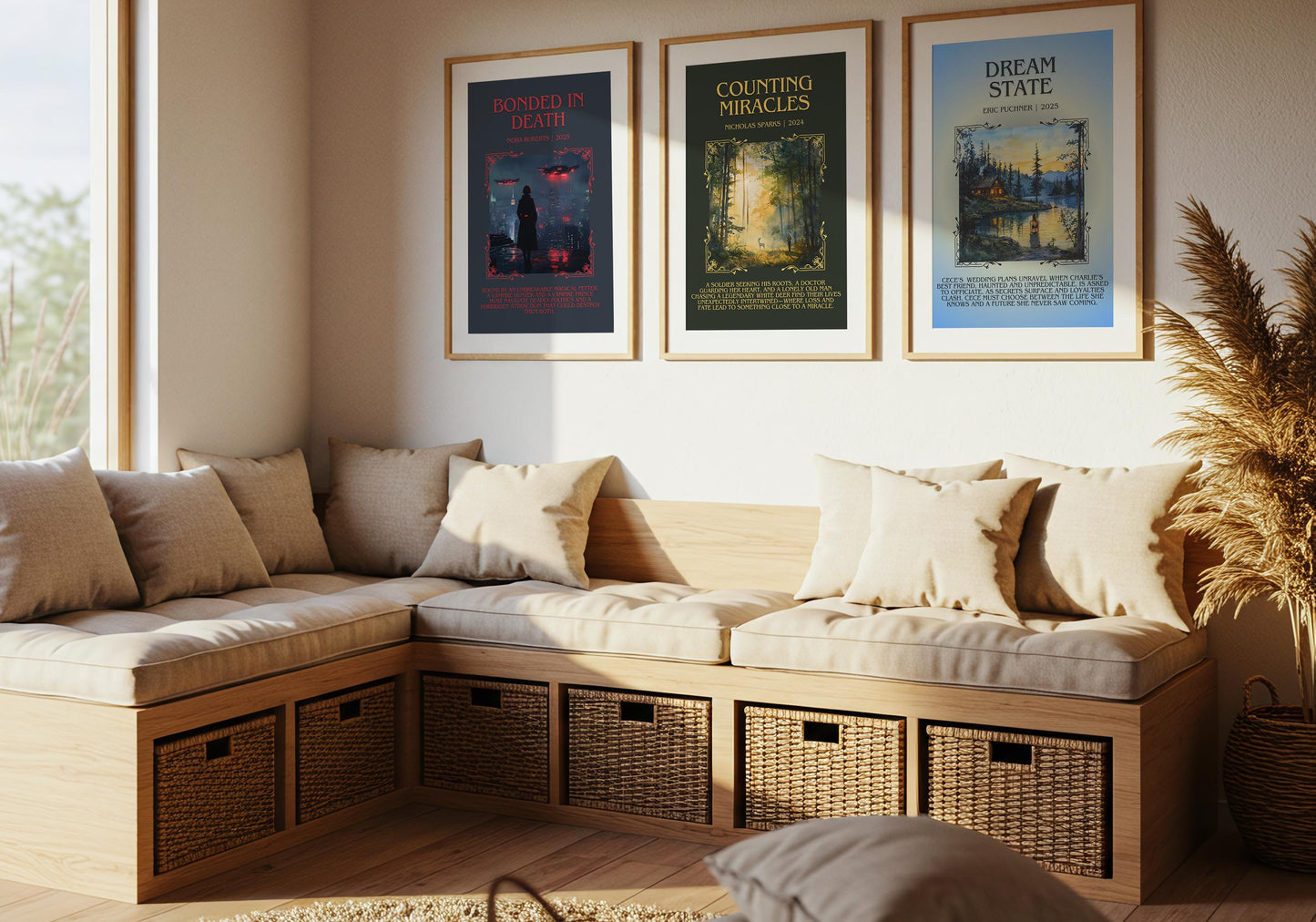 Bonded In Death by Nora Roberts Descriptive, High Quality Poster Print.Free Delivery Wall Art.Author&Blurb Book Artwork. Book Summary Gift