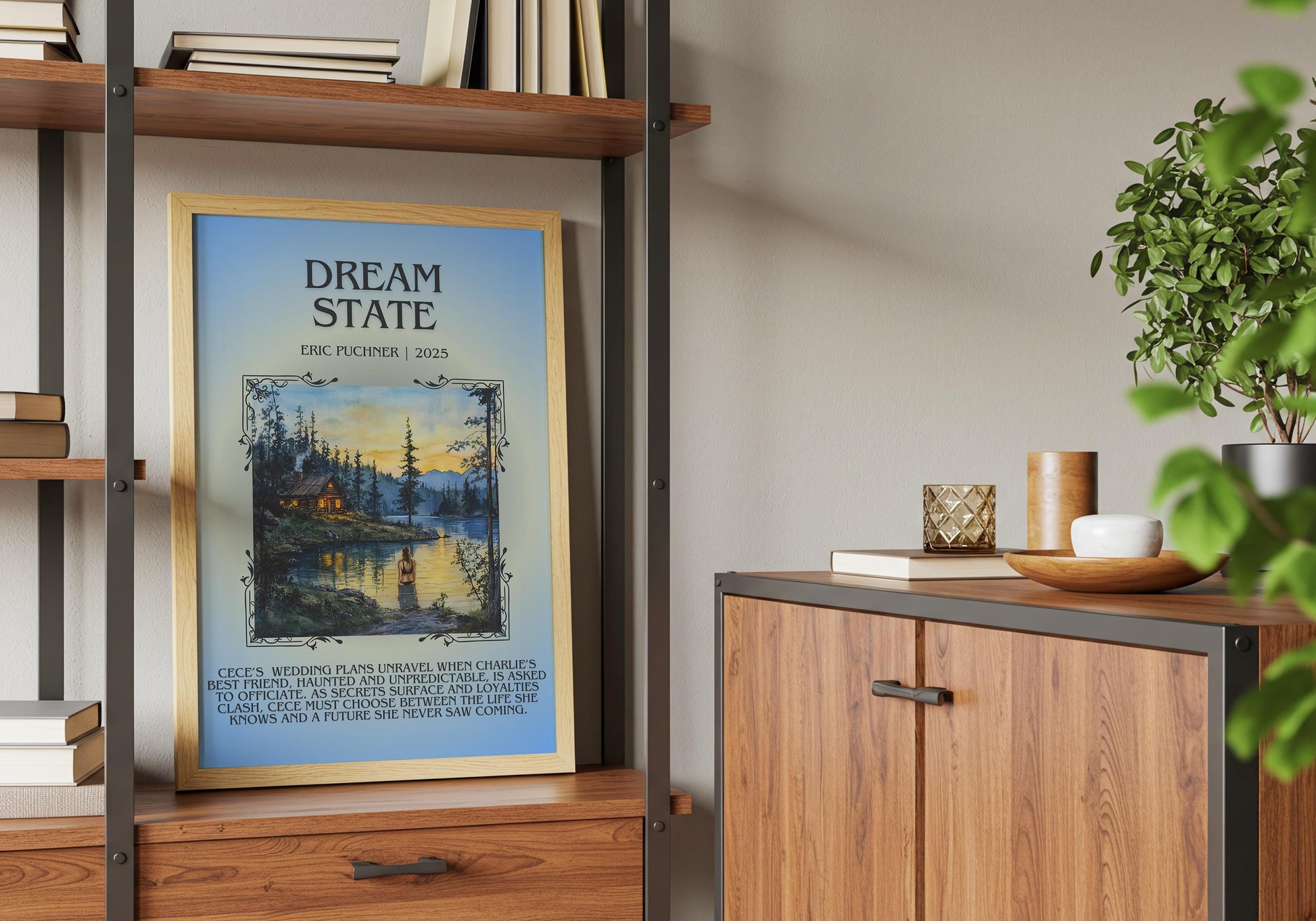 Dream State by Eric Puchner Descriptive, High Quality Poster Print.Free Delivery Wall Art.Author&Blurb Book Artwork. Book Summary Gift