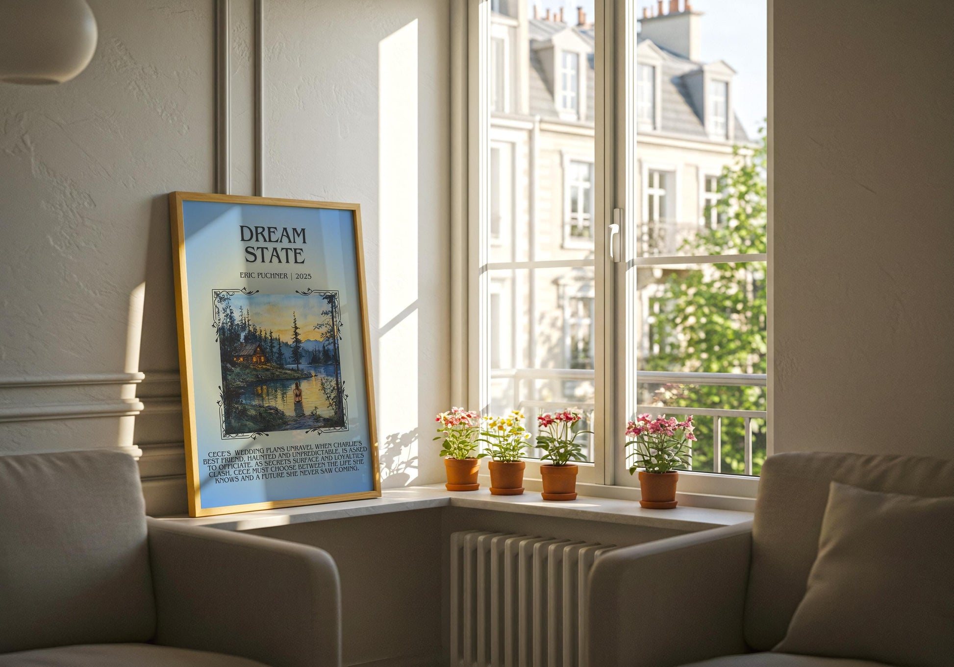 Dream State by Eric Puchner Descriptive, High Quality Poster Print.Free Delivery Wall Art.Author&Blurb Book Artwork. Book Summary Gift