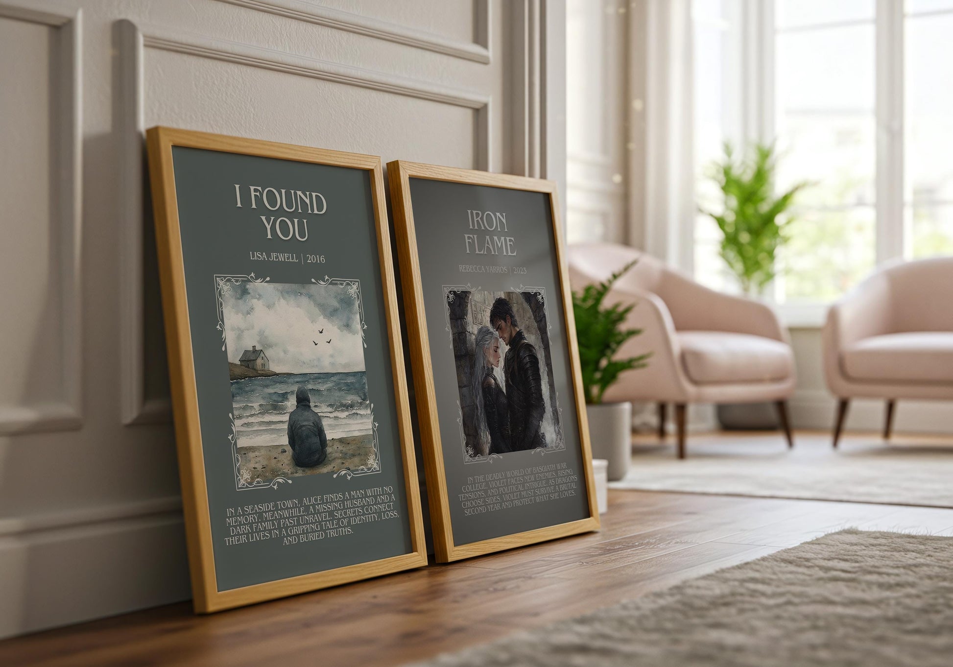 I Found You by Lisa Jewell Descriptive, High Quality Poster Print.Free Delivery Wall Art.Author&Blurb Book Artwork. Book Gift