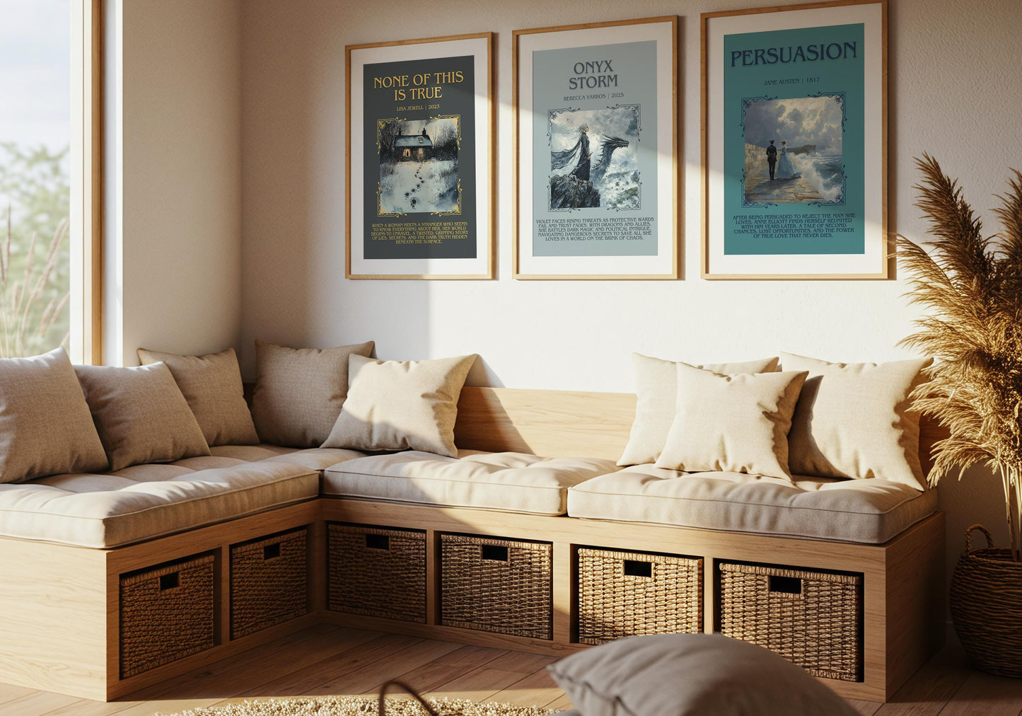 None Of This Is True by Lisa Jewell Descriptive, High Quality Poster Print.Free Delivery Wall Art.Author&Blurb Book Artwork. Gift