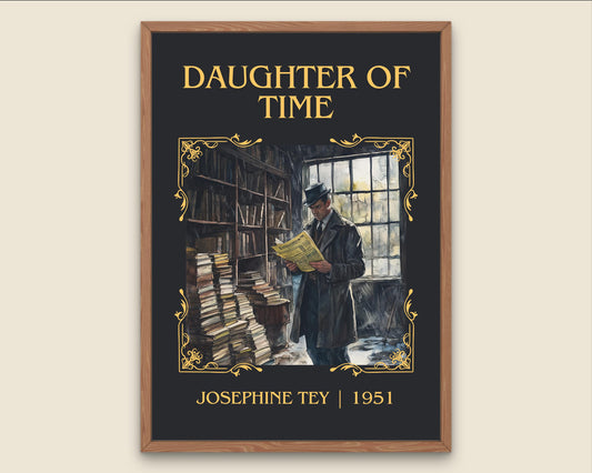 Daughter Of Time by Josephine Tey High Quality Poster Print. Fast Delivery Wall Art. Author, Title Book/Novel Artwork Minimalist Gift Decor