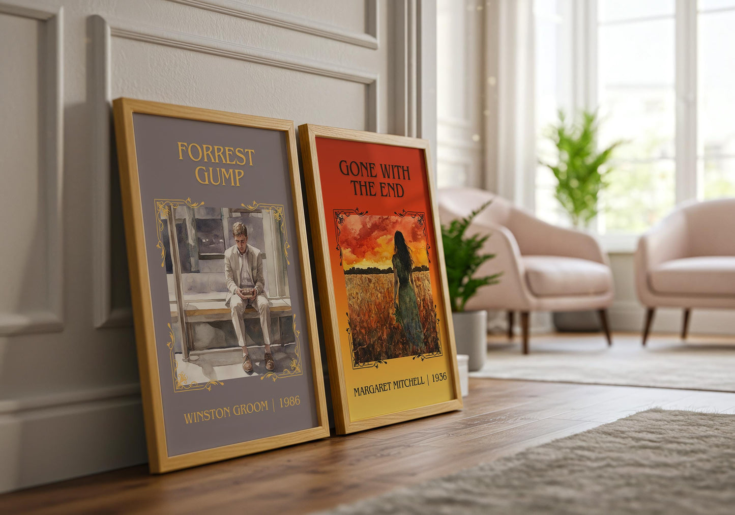 Forest Gump by Winston Groom High Quality Poster Print. Fast Delivery Wall Art. Author, Title Book/Novel Artwork Minimalist Gift Decor
