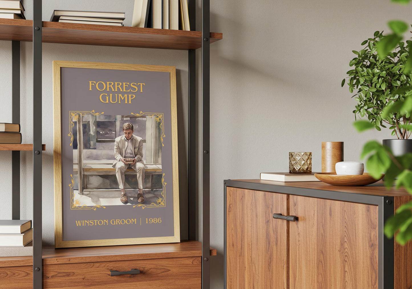 Forest Gump by Winston Groom High Quality Poster Print. Fast Delivery Wall Art. Author, Title Book/Novel Artwork Minimalist Gift Decor
