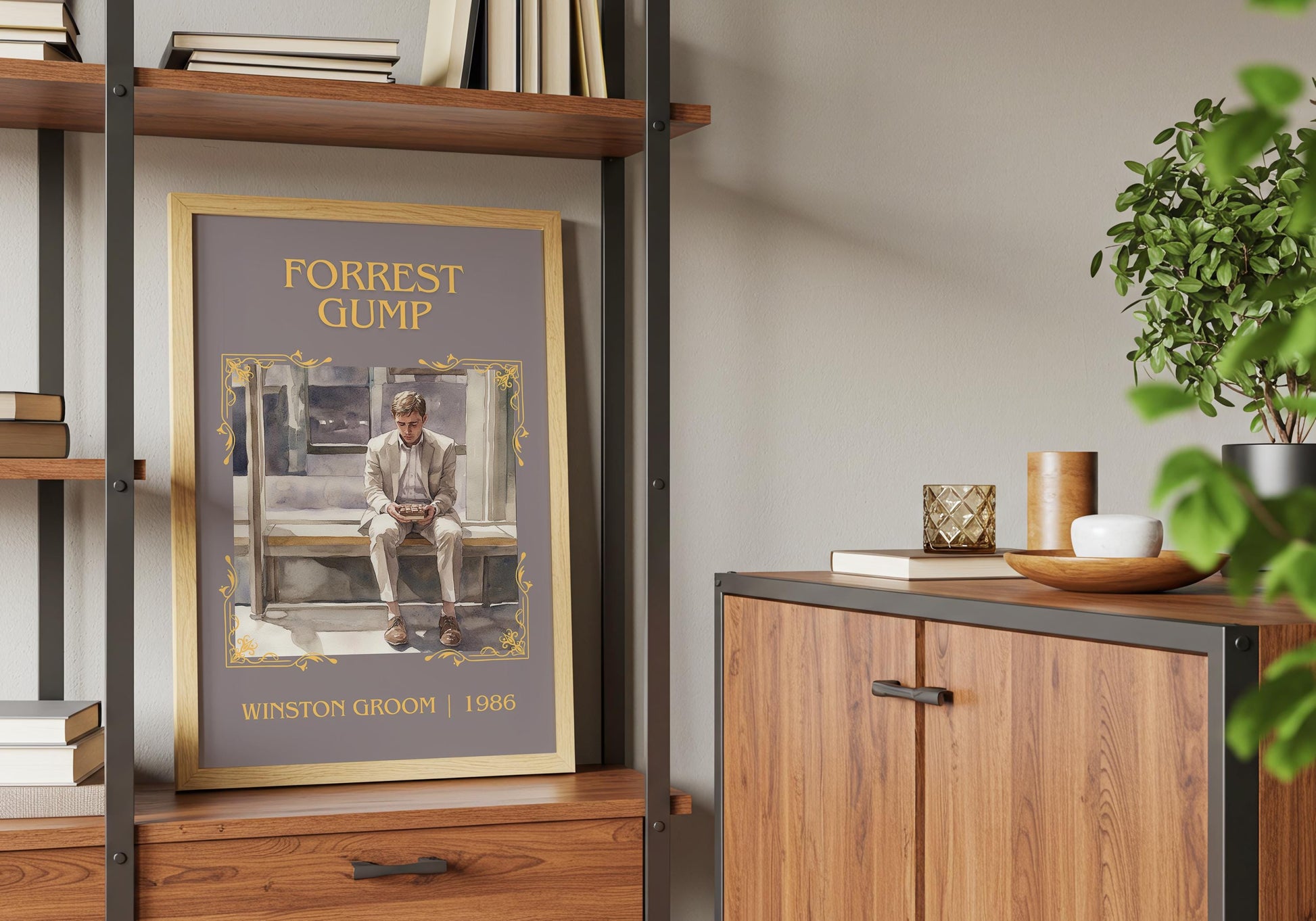 Forest Gump by Winston Groom High Quality Poster Print. Fast Delivery Wall Art. Author, Title Book/Novel Artwork Minimalist Gift Decor