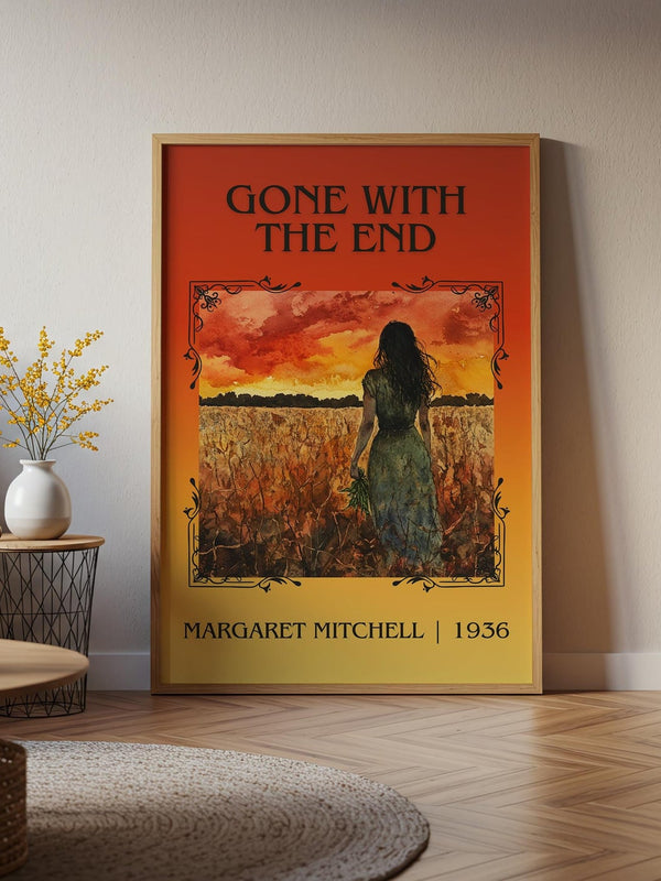 Gone with the Wind classic book art print paper finish options – matte satin gloss