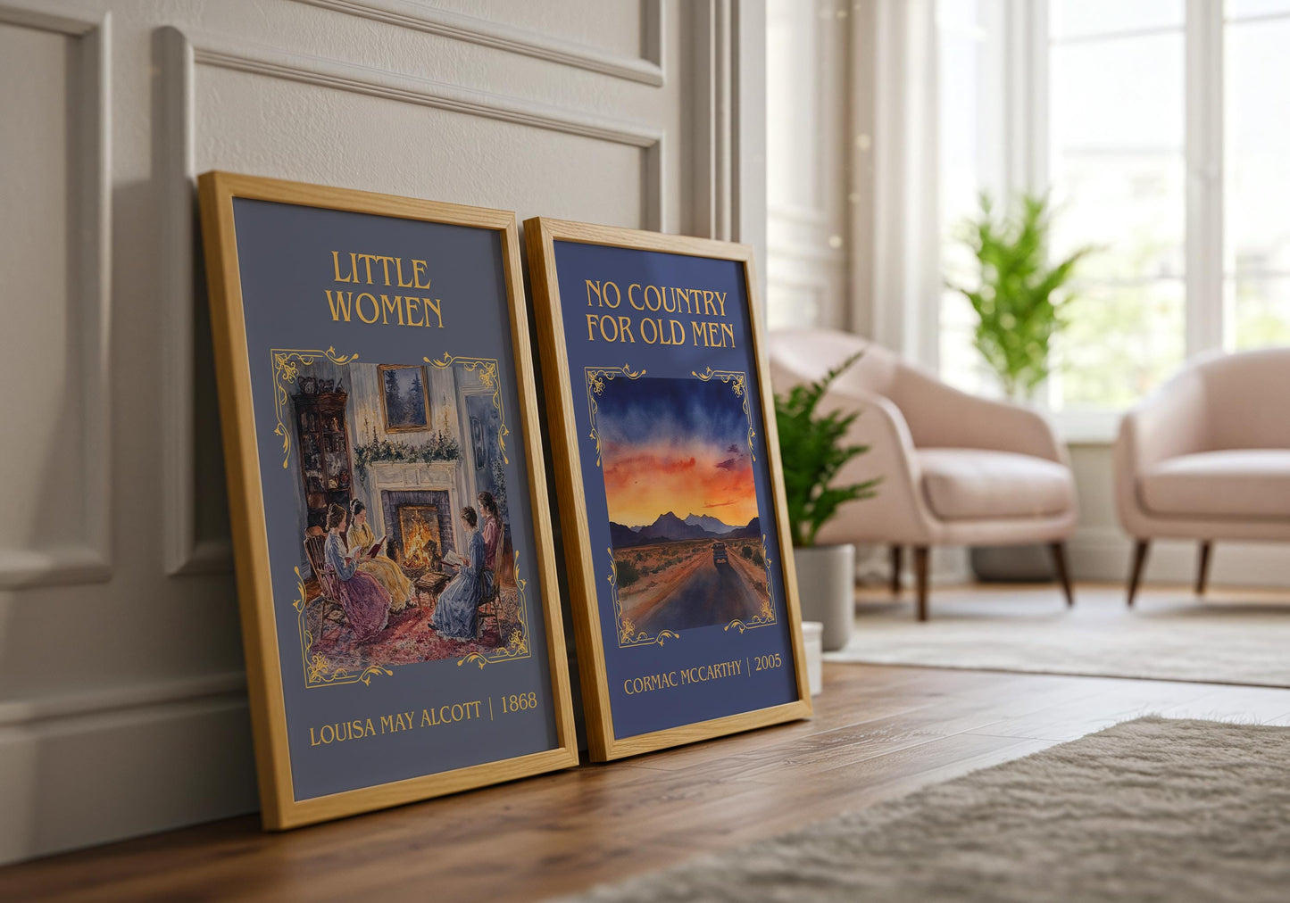 Little Women by Louisa May Alcott High Quality Poster Print. Fast Delivery Wall Art. Author, Title Book/Novel Artwork Minimalist Gift