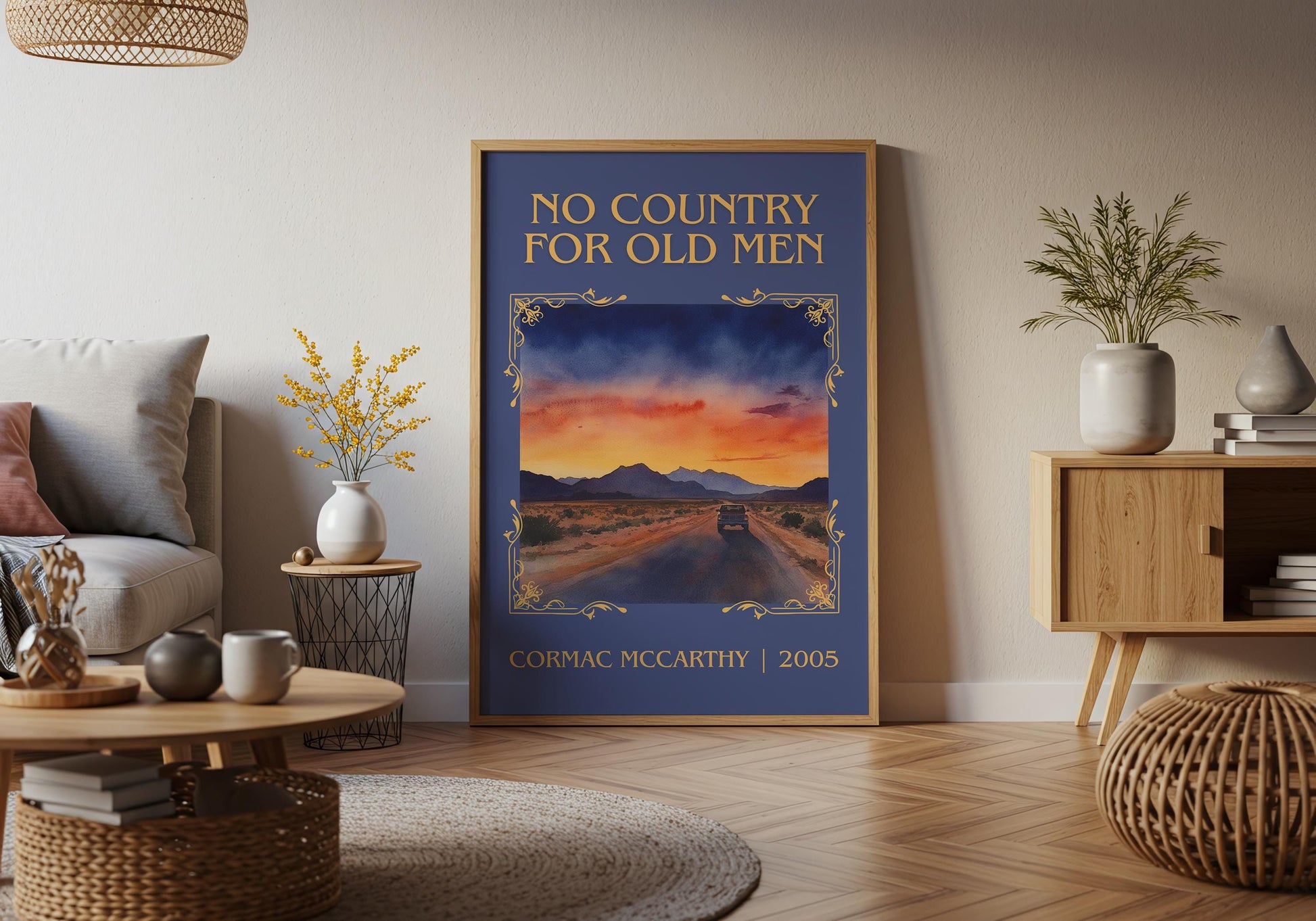No Country For Old Men by Cormac McCarthy High Quality Poster Print.Fast Delivery Wall Art. Author, Title Book/Novel Artwork Minimalist Gift