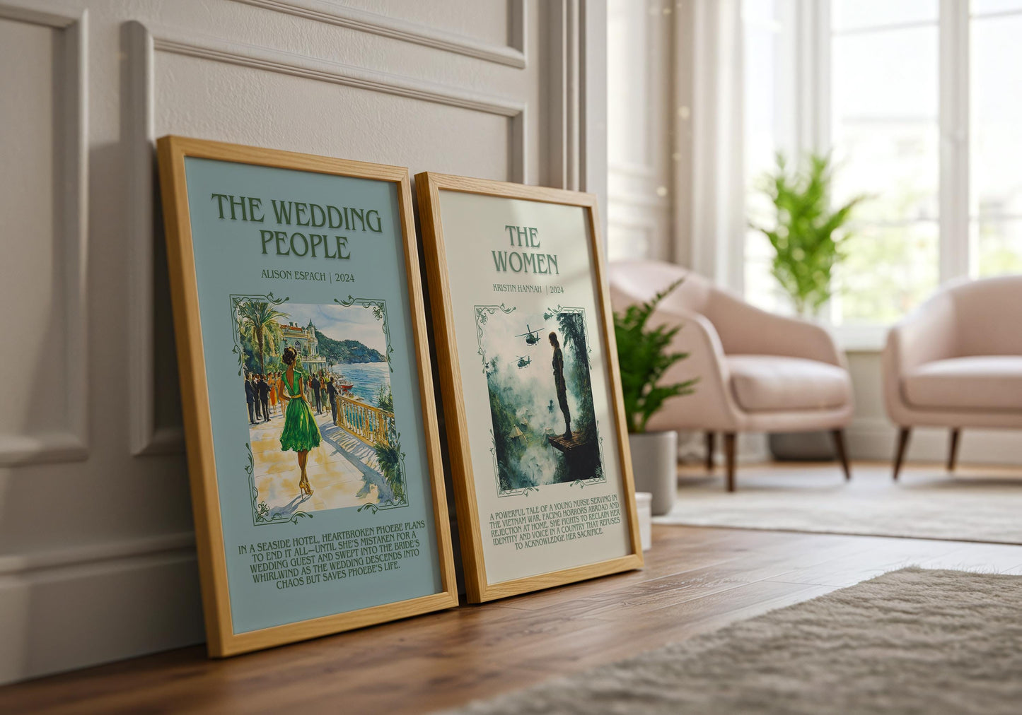 The Women by Kristin Hannah Descriptive, High Quality Poster Print.Free Delivery Wall Art.Author&Blurb Book Artwork. Summary Gift