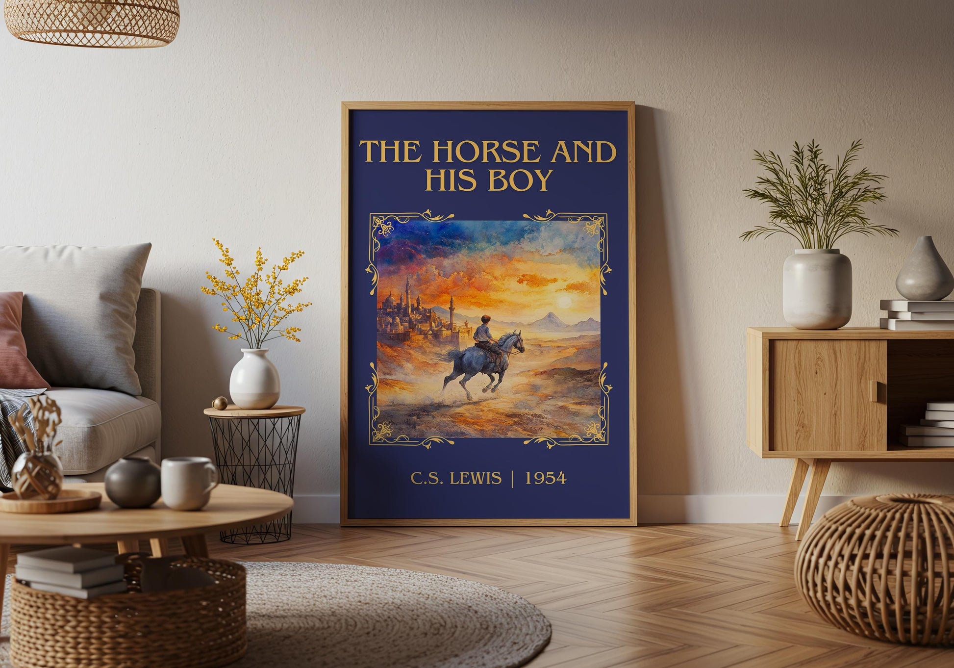 The Horse And His Boy by C.S. Lewis High Quality Poster Print.Fast Delivery Wall Art. Author, Title Book/Novel Artwork Minimalist Gift Art