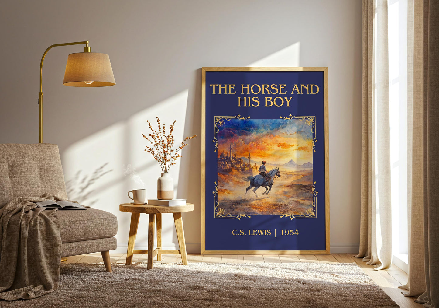The Horse And His Boy by C.S. Lewis High Quality Poster Print.Fast Delivery Wall Art. Author, Title Book/Novel Artwork Minimalist Gift Art