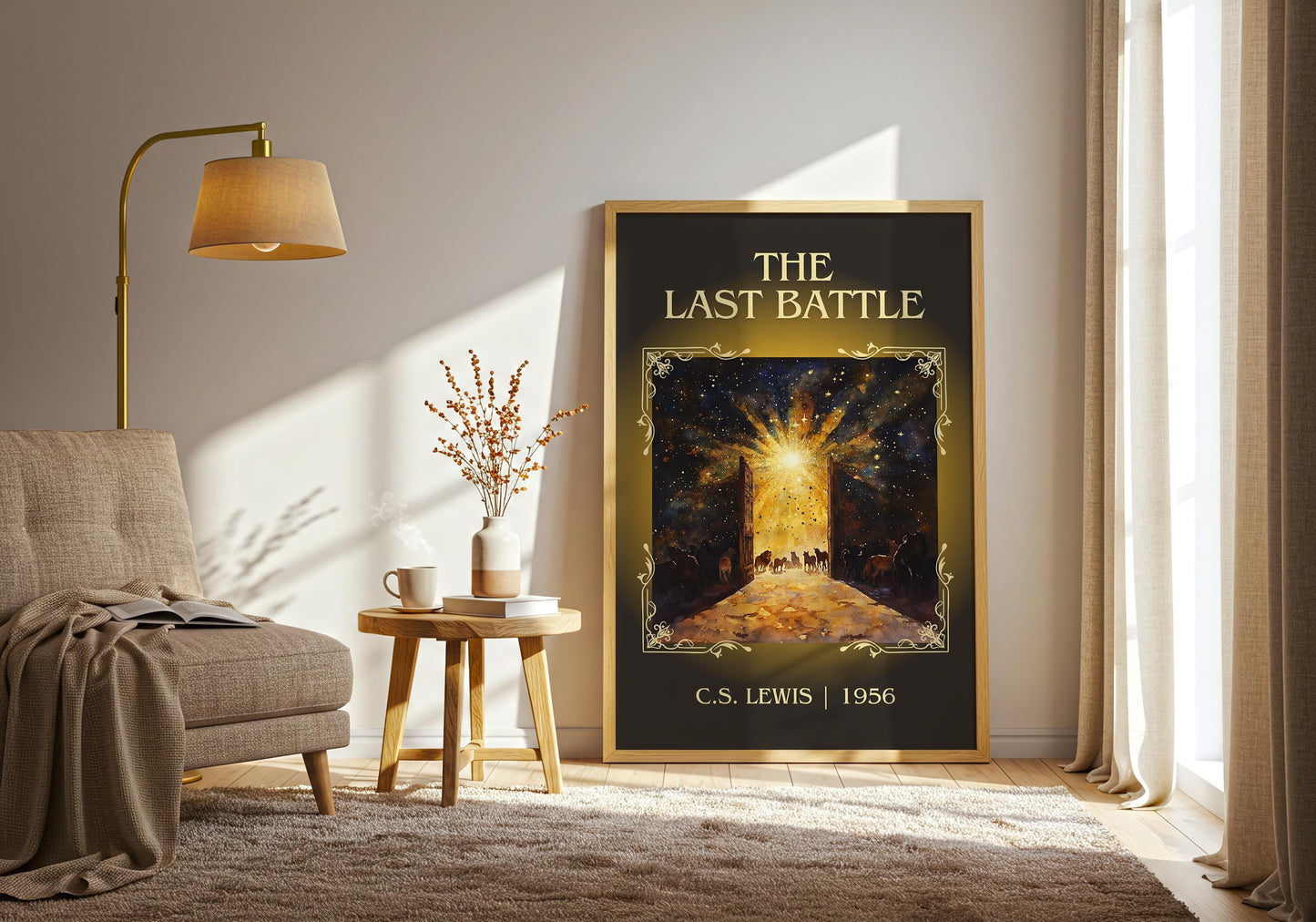 The Last Battle by C.S. Lewis High Quality Poster Print.Fast Delivery Wall Art. Author, Title Book Artwork Minimalist Movie Style Decor