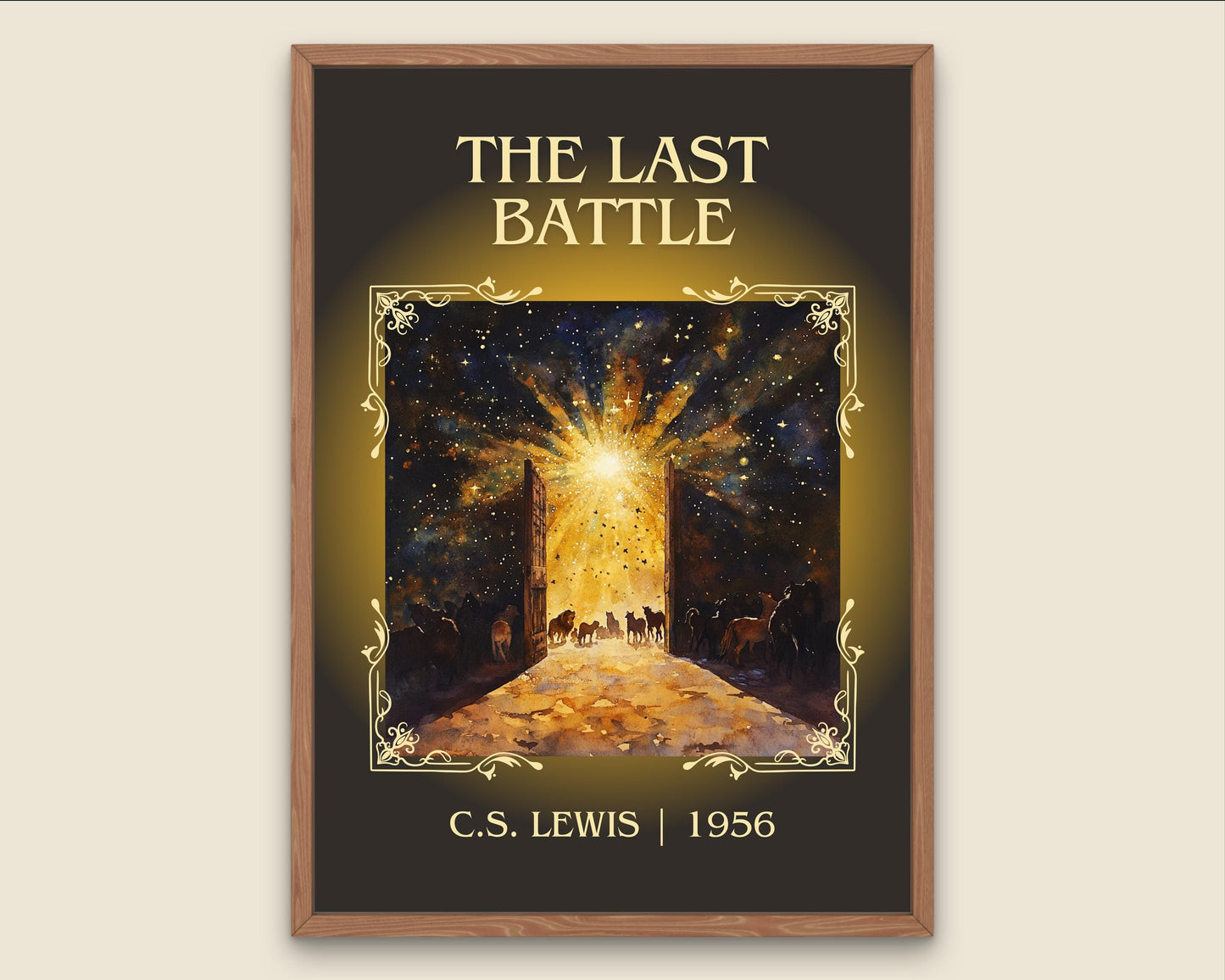 The Last Battle by C.S. Lewis High Quality Poster Print.Fast Delivery Wall Art. Author, Title Book Artwork Minimalist Movie Style Decor