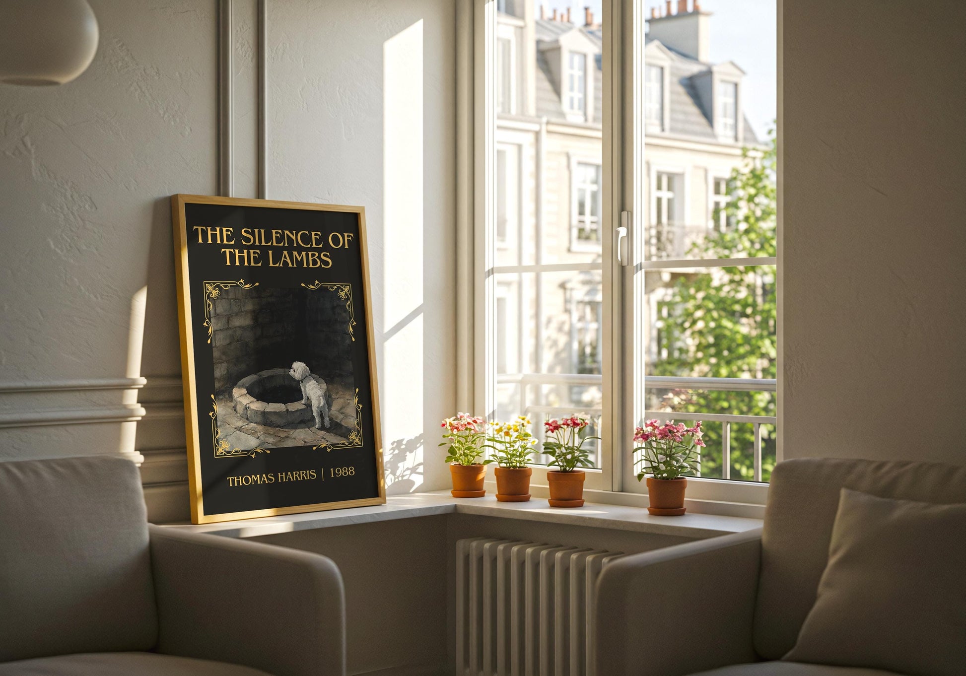 The Silence Of The Lambs by Thomas Harris High Quality Poster Print.Fast Delivery Wall Art. Author, Title Book/Novel Artwork Minimalist Gift