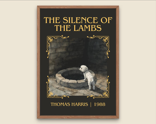 The Silence Of The Lambs by Thomas Harris High Quality Poster Print.Fast Delivery Wall Art. Author, Title Book/Novel Artwork Minimalist Gift