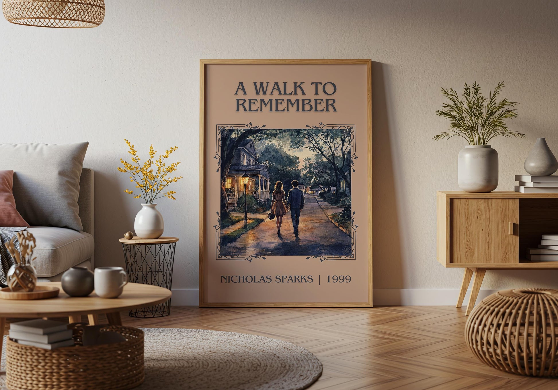 A Walk To Remember by Nicholas Sparks High Quality Poster Print. Free Delivery Wall Art-Author & Blurb Book/Novel Minimalist Art Gift