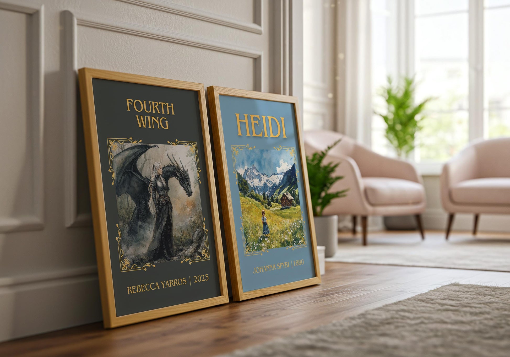 Fourth Wing by Rebecca Yarros High Quality Poster Print. Free Delivery Wall Art-Author & Blurb Book/Novel Minimalist Novel Art Gift