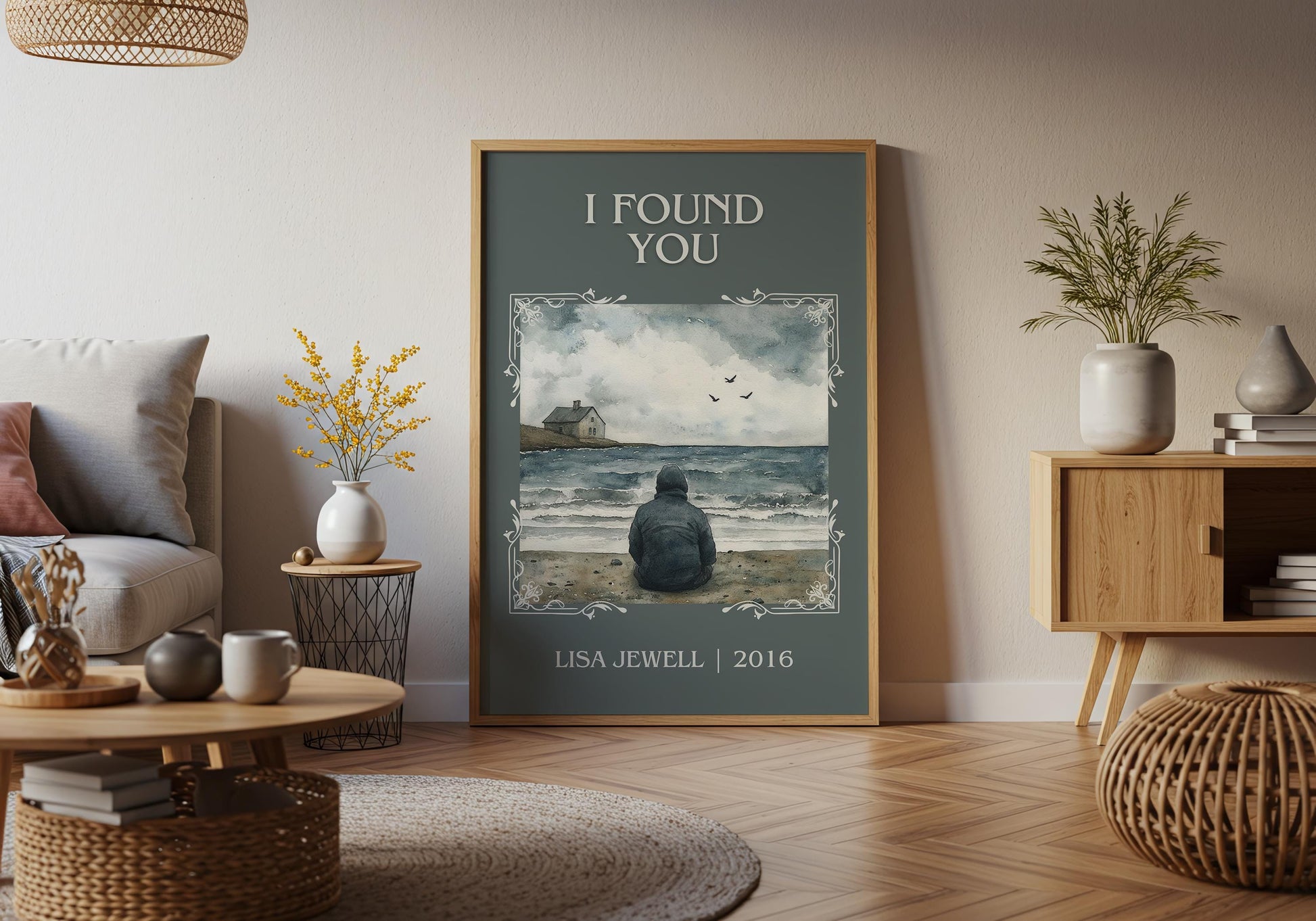 I Found You by Lisa Jewell High Quality Poster Print. Free Delivery Wall Art-Author & Blurb Book/Novel Minimalist Novel Art Gift