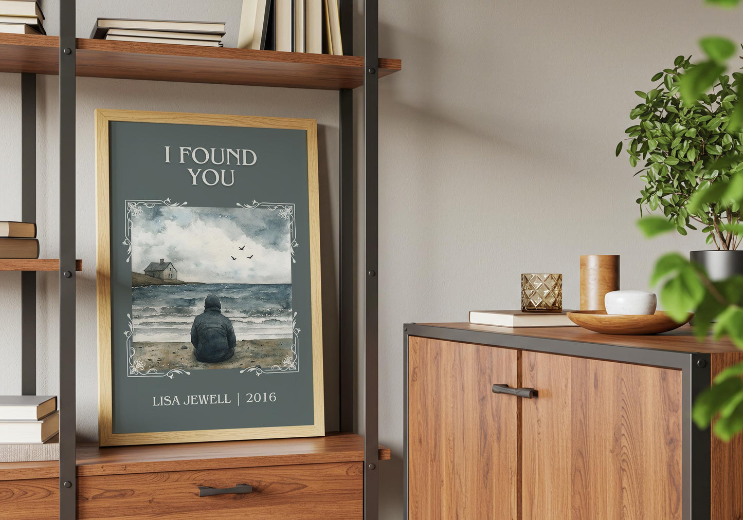 I Found You by Lisa Jewell High Quality Poster Print. Free Delivery Wall Art-Author & Blurb Book/Novel Minimalist Novel Art Gift