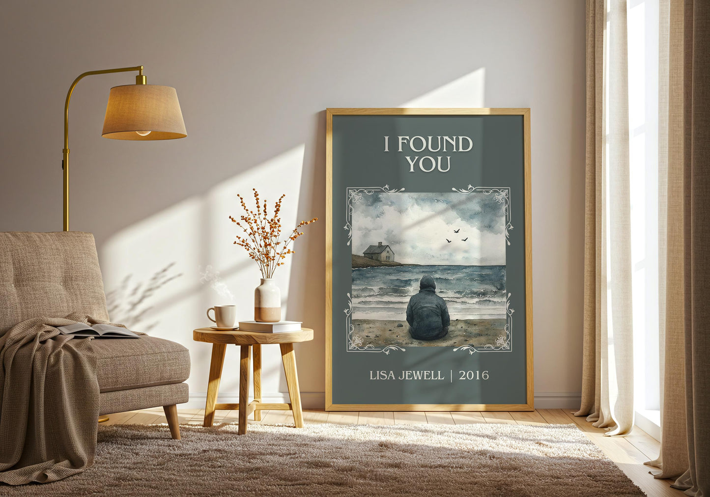 I Found You by Lisa Jewell High Quality Poster Print. Free Delivery Wall Art-Author & Blurb Book/Novel Minimalist Novel Art Gift