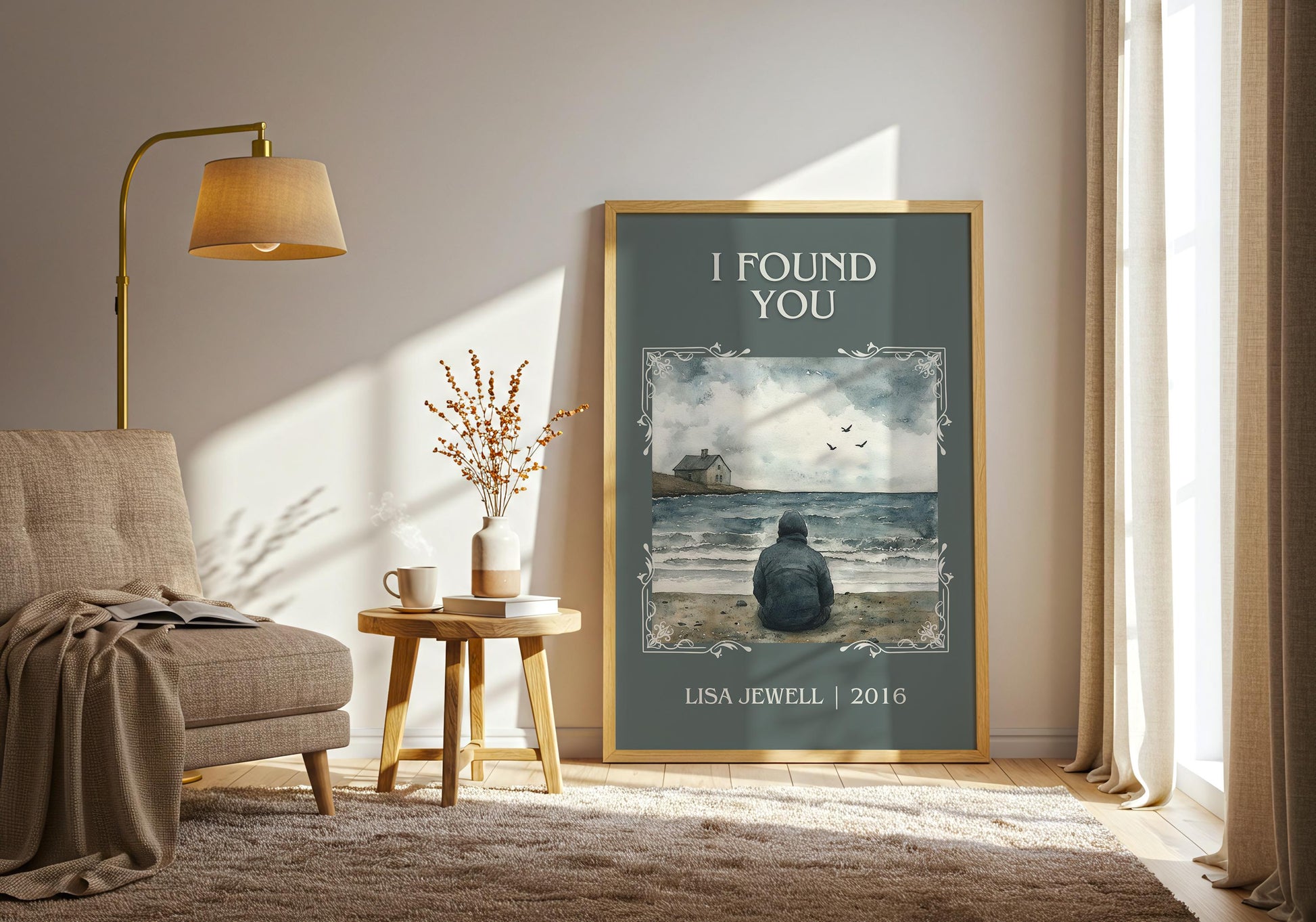 I Found You by Lisa Jewell High Quality Poster Print. Free Delivery Wall Art-Author & Blurb Book/Novel Minimalist Novel Art Gift