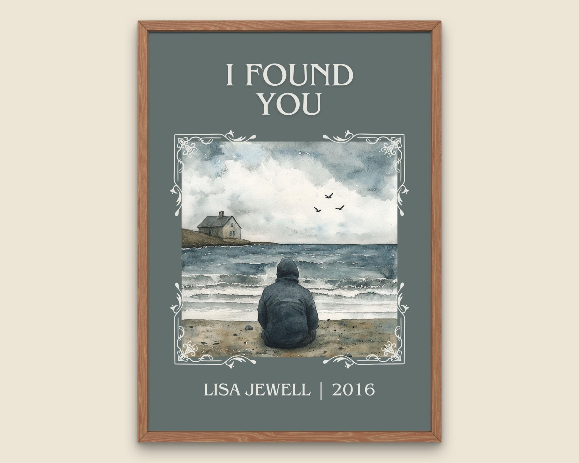 I Found You by Lisa Jewell High Quality Poster Print. Free Delivery Wall Art-Author & Blurb Book/Novel Minimalist Novel Art Gift