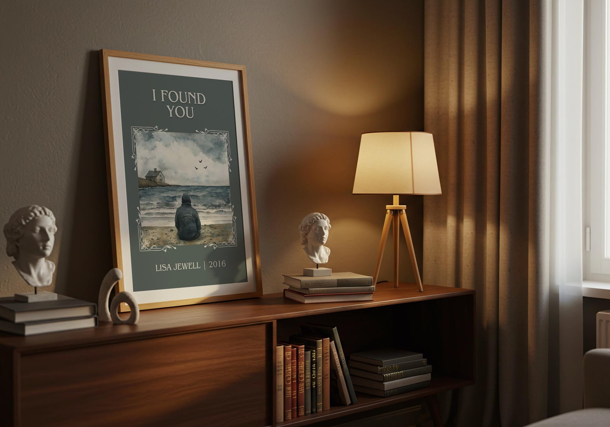 I Found You by Lisa Jewell High Quality Poster Print. Free Delivery Wall Art-Author & Blurb Book/Novel Minimalist Novel Art Gift