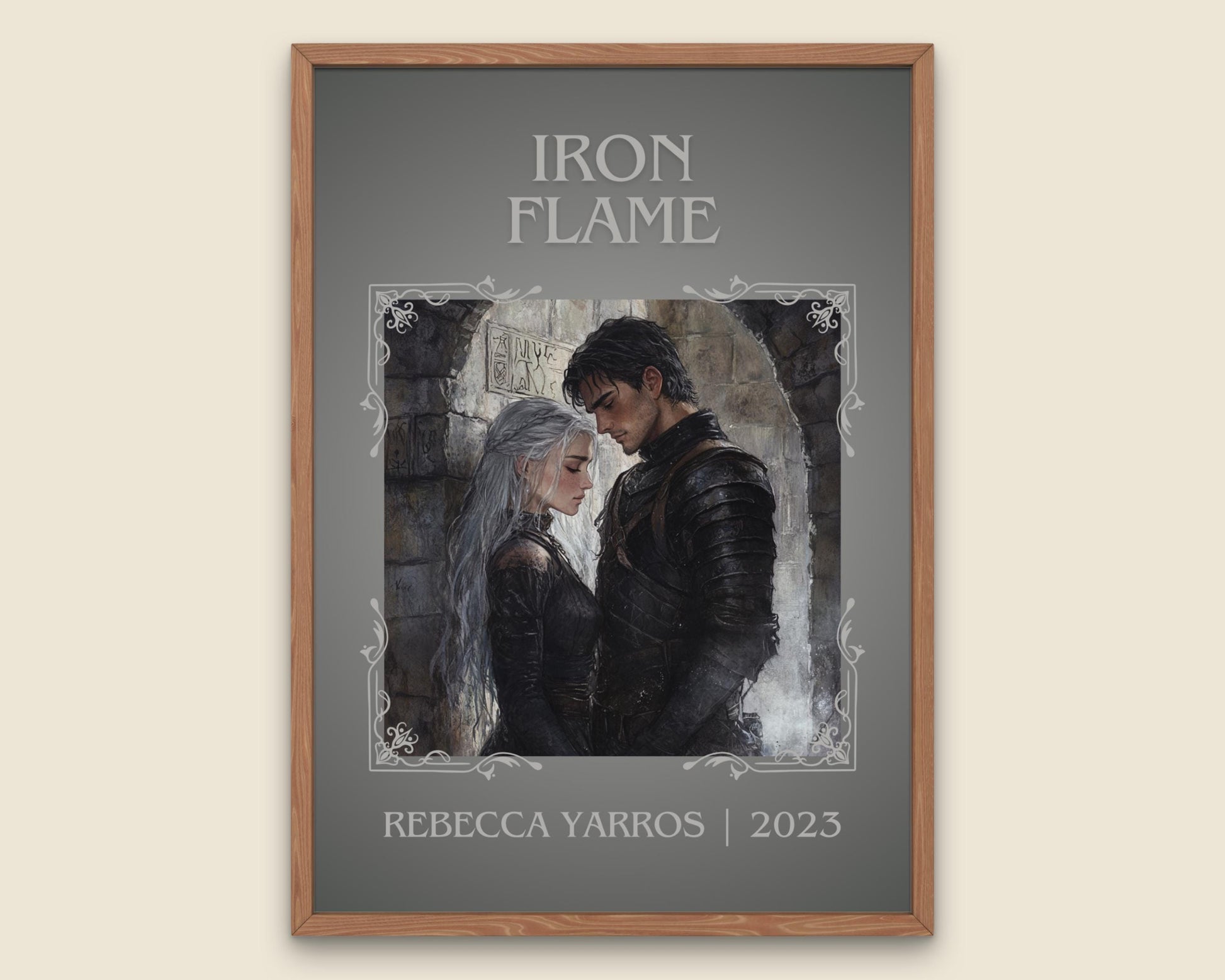 Iron Flame by Rebecca Yarros High Quality Poster Print. Free Delivery Wall Art-Author & Blurb Book/Novel Minimalist Novel Art Gift