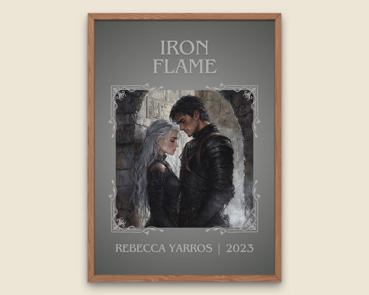 Iron Flame by Rebecca Yarros High Quality Poster Print. Free Delivery Wall Art-Author & Blurb Book/Novel Minimalist Novel Art Gift