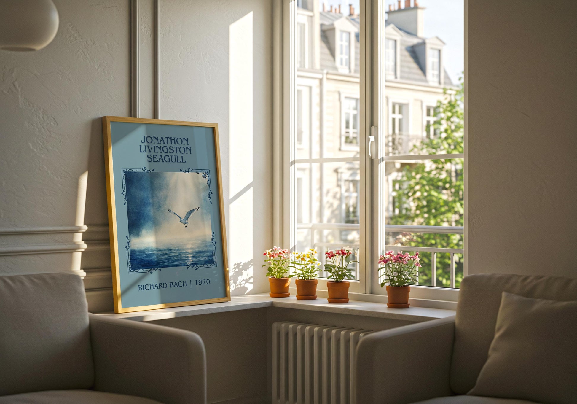 Jonathan Livingston Seagull by Richard Bach High Quality Poster Print.Free Delivery Wall Art-Author & Blurb Book/Novel Minimalist Novel Gift