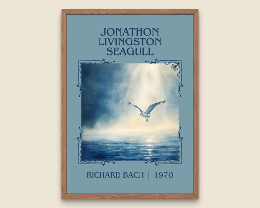 Jonathan Livingston Seagull by Richard Bach High Quality Poster Print.Free Delivery Wall Art-Author & Blurb Book/Novel Minimalist Novel Gift