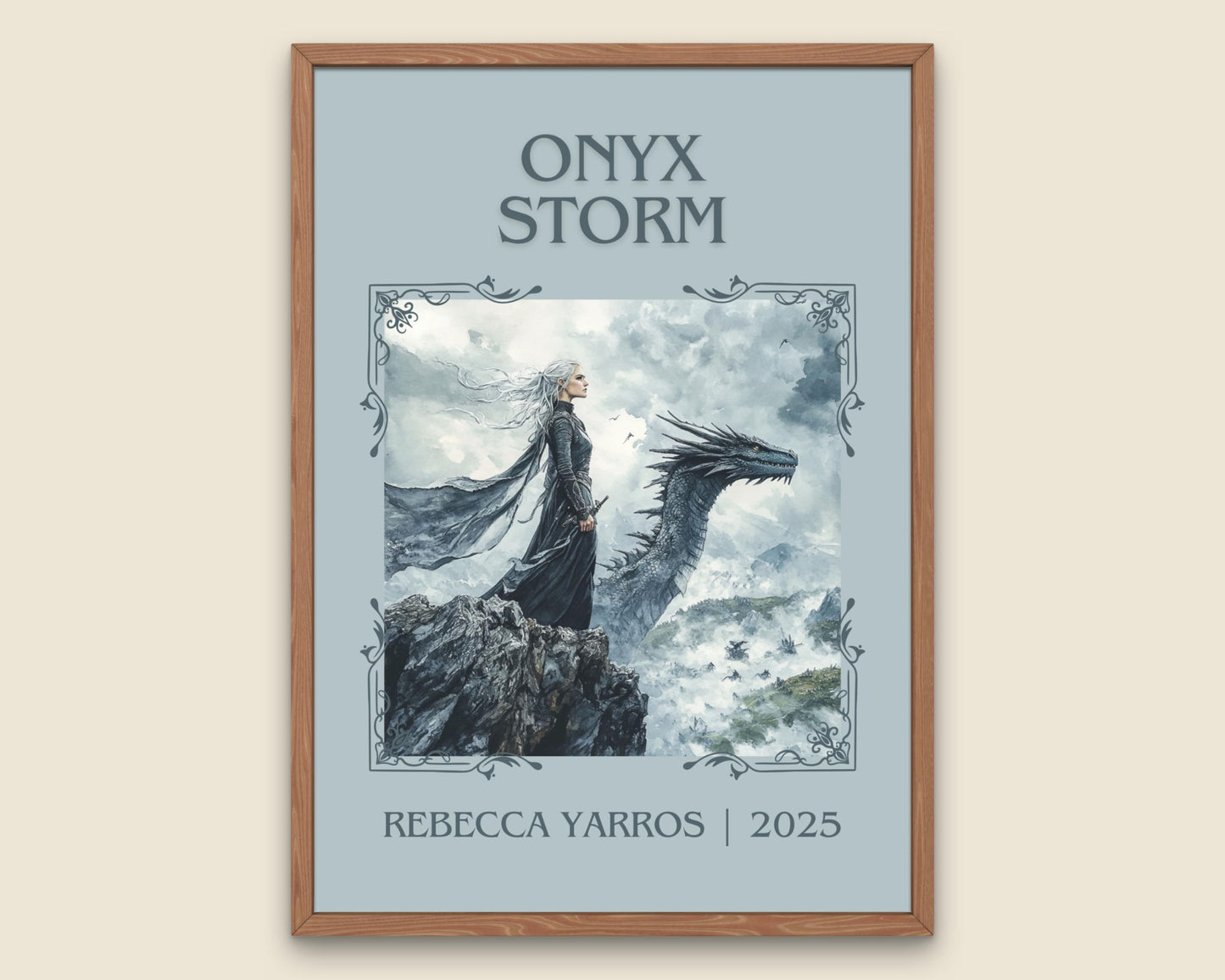 Onyx Storm by Rebecca Yarros High Quality Poster Print. Free Delivery Wall Art-Author & Blurb Book/Novel Minimalist Novel Art Novel Gift