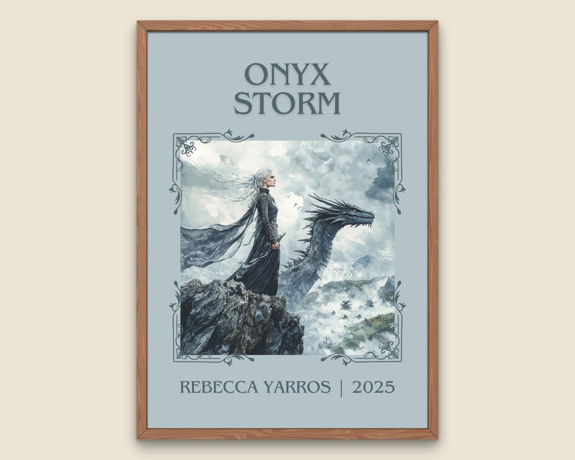 Onyx Storm by Rebecca Yarros High Quality Poster Print. Free Delivery Wall Art-Author & Blurb Book/Novel Minimalist Novel Art Novel Gift