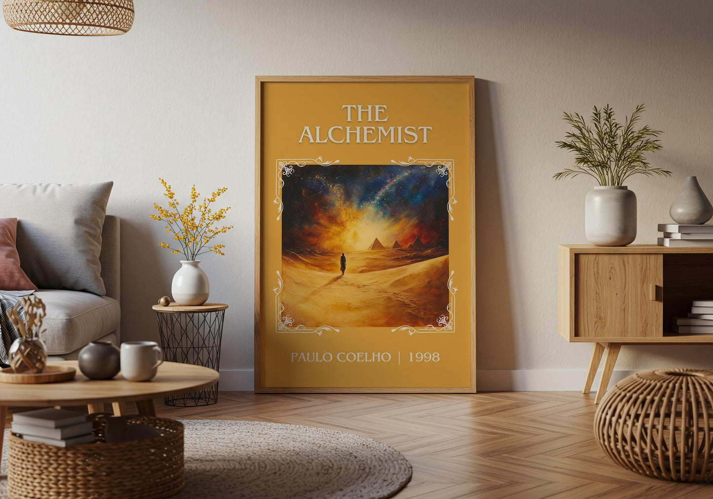 The Alchemist by Paul Coelho High Quality Poster Print. Fast, Free Delivery Wall Art. Author, Title Book/Novel Artwork. Minimalist