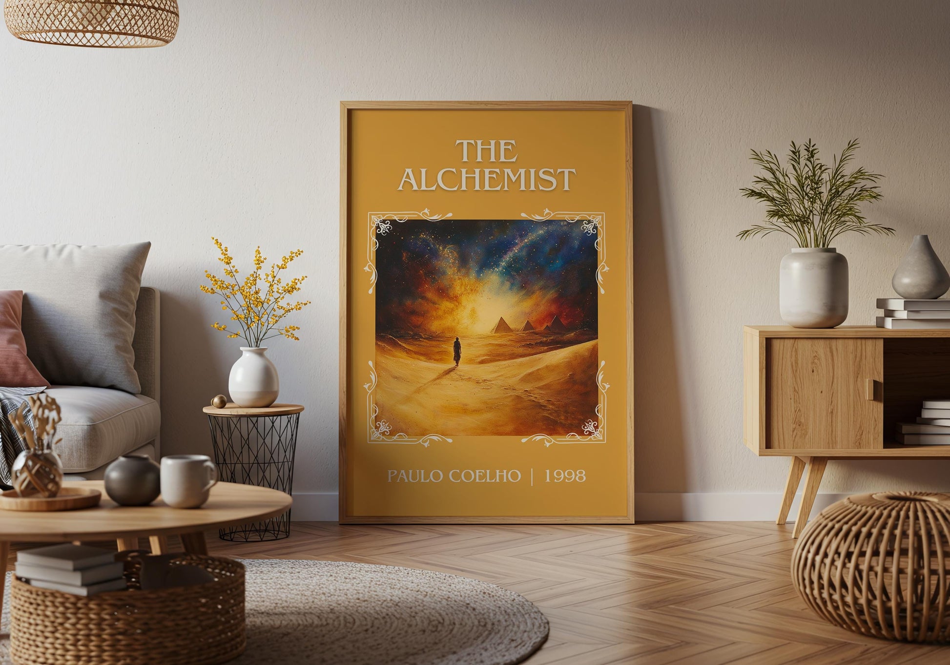 The Alchemist by Paul Coelho High Quality Poster Print. Fast, Free Delivery Wall Art. Author, Title Book/Novel Artwork. Minimalist