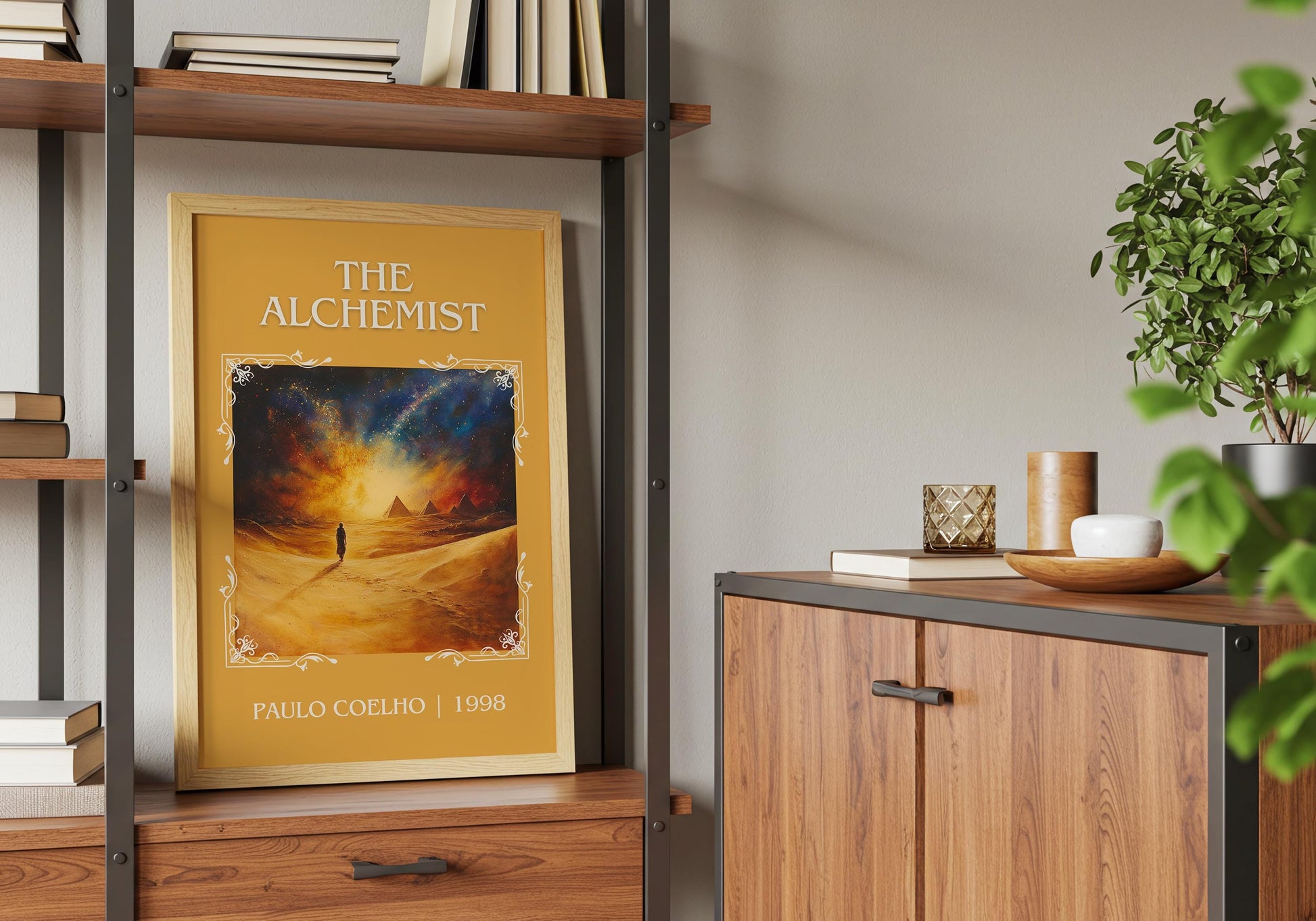 The Alchemist by Paul Coelho High Quality Poster Print. Fast, Free Delivery Wall Art. Author, Title Book/Novel Artwork. Minimalist