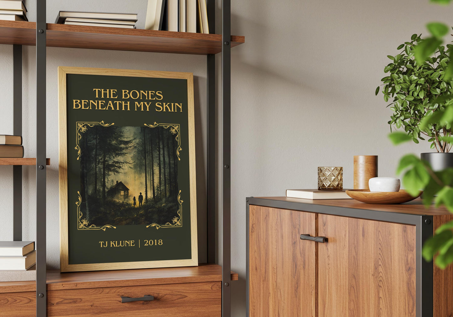 The Bones Beneath My Skin by TJ Klune High Quality Poster Print. Fast, Free Delivery Wall Art. Author, Title Book/Novel Artwork. Minimalist