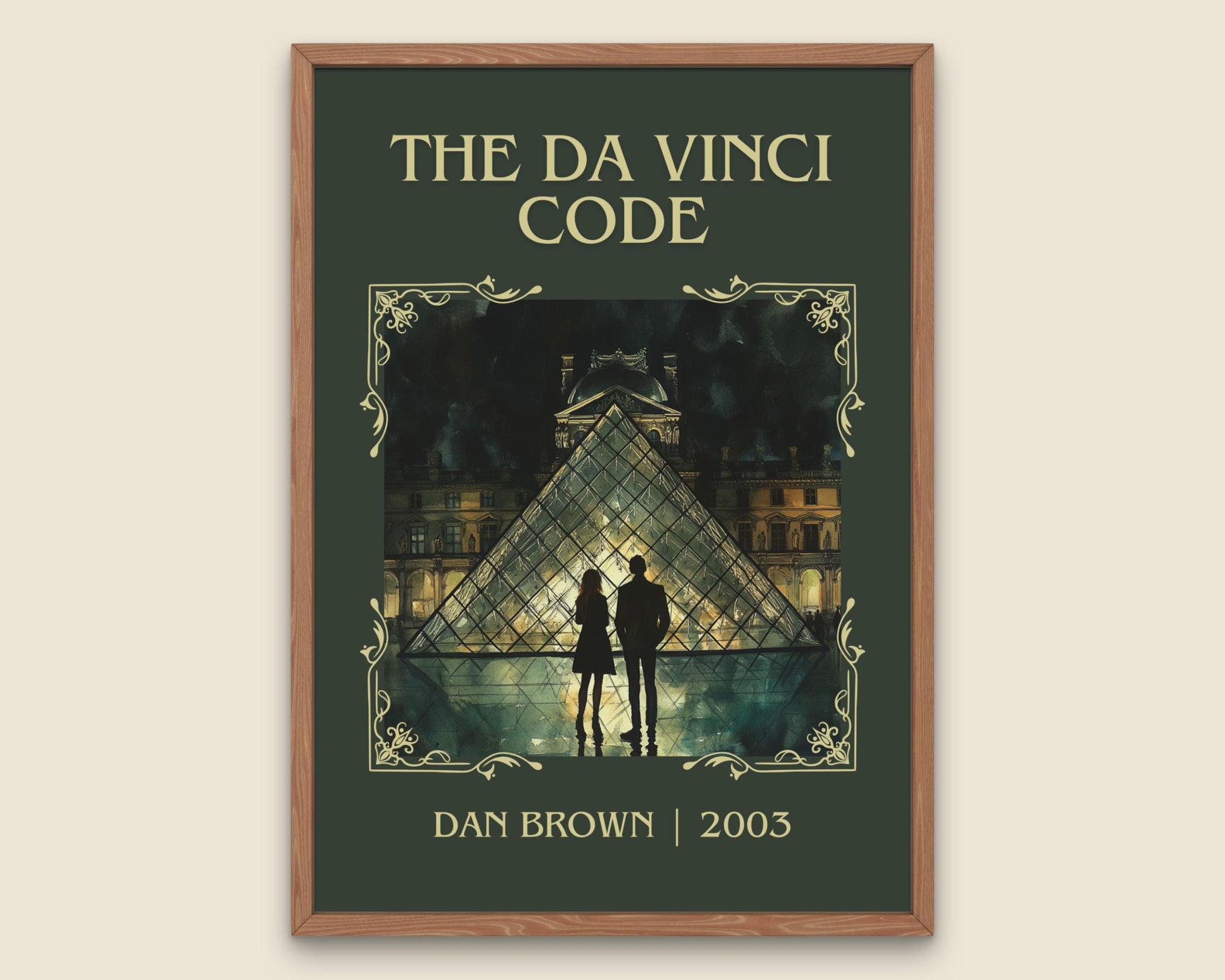 The Da Vinci Code by Dan Brown High Quality Poster Print. Fast, Free Delivery Wall Art. Author, Title Book/Novel Artwork. Minimalist