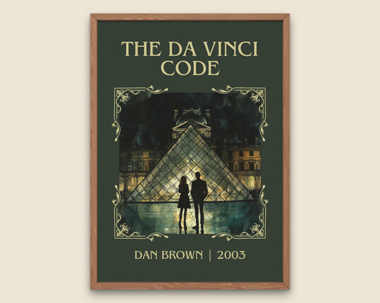 The Da Vinci Code by Dan Brown High Quality Poster Print. Fast, Free Delivery Wall Art. Author, Title Book/Novel Artwork. Minimalist