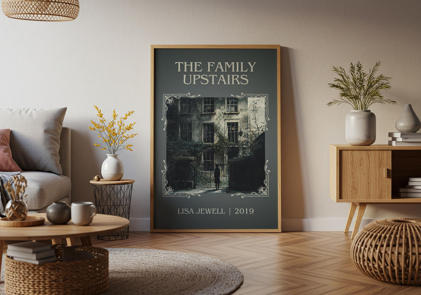 The Family Upstairs by Lisa Jewell High Quality Poster Print. Fast, Free Delivery Wall Art. Author, Title Book/Novel Artwork. Minimalist