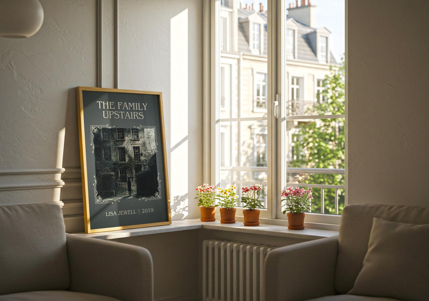 The Family Upstairs by Lisa Jewell High Quality Poster Print. Fast, Free Delivery Wall Art. Author, Title Book/Novel Artwork. Minimalist