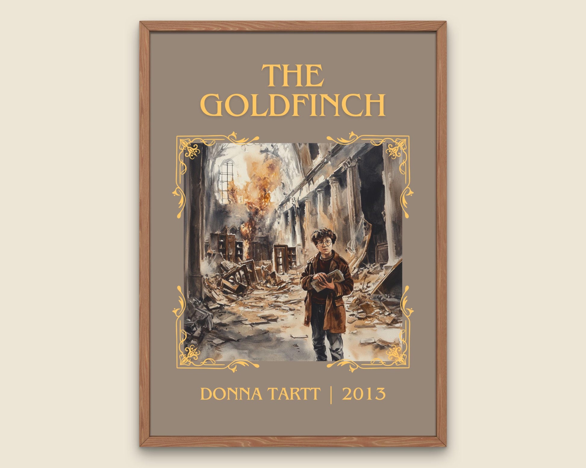 The Goldfinch by Donna Tartt High Quality Poster Print. Fast, Free Delivery Wall Art. Author, Title Book/Novel Artwork. Minimalist