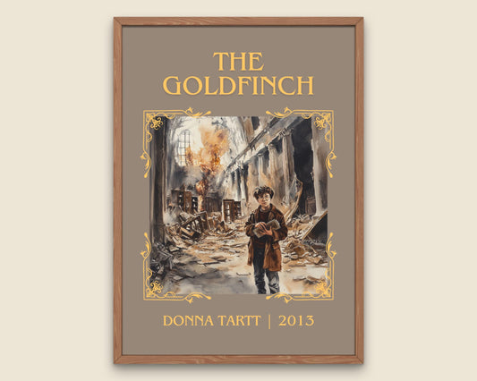 The Goldfinch by Donna Tartt High Quality Poster Print. Fast, Free Delivery Wall Art. Author, Title Book/Novel Artwork. Minimalist